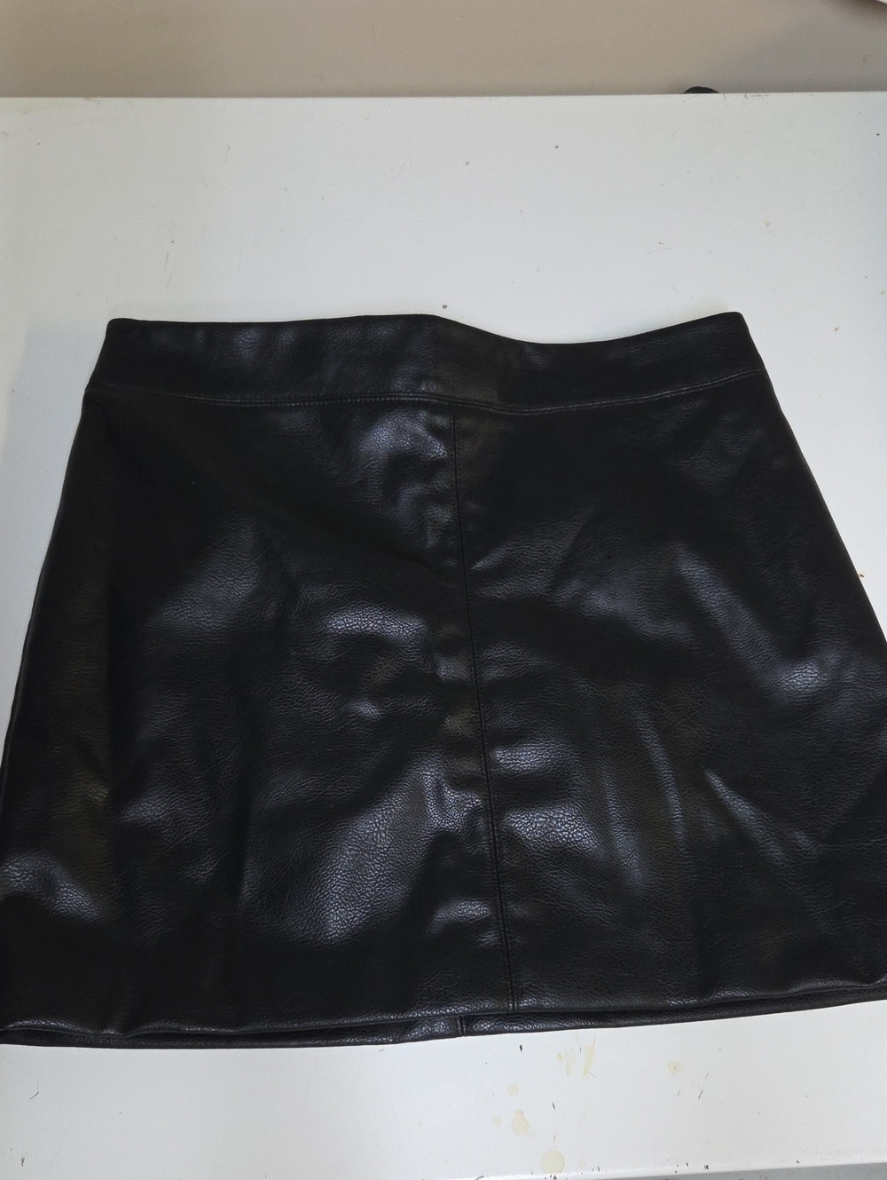 Divided Black Faux Leather Mini Skirt